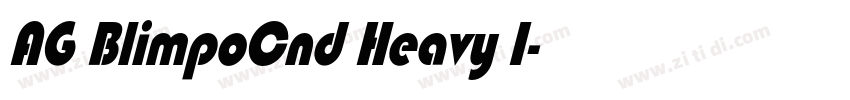 AG BlimpoCnd Heavy I字体转换